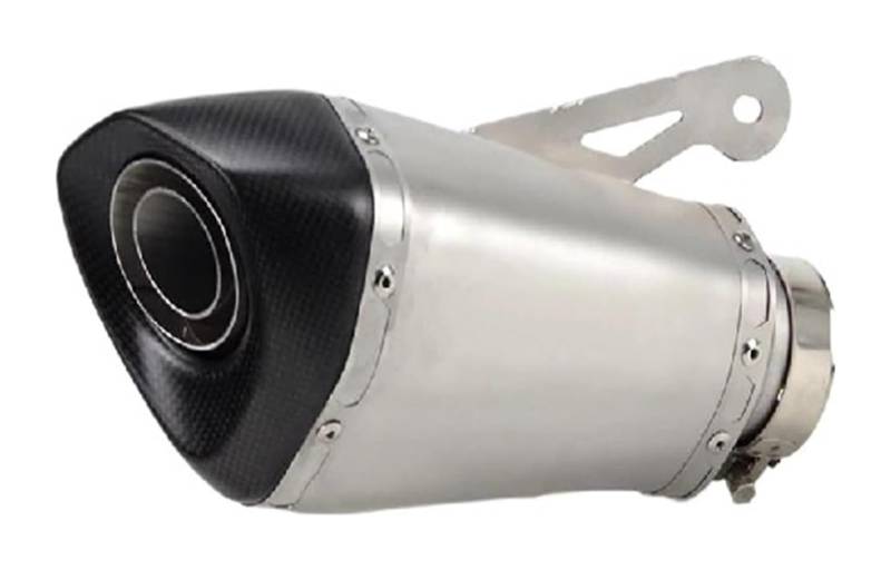 Motorrad Auspuff Mittleres Für B&MW S1000R 2010-2016 S1000RR 2015-2017 Motorradauspuff 60mm 65mm Schalldämpfer Slip On Motorrad Endschalldämpfer(60mm) von NIKISO