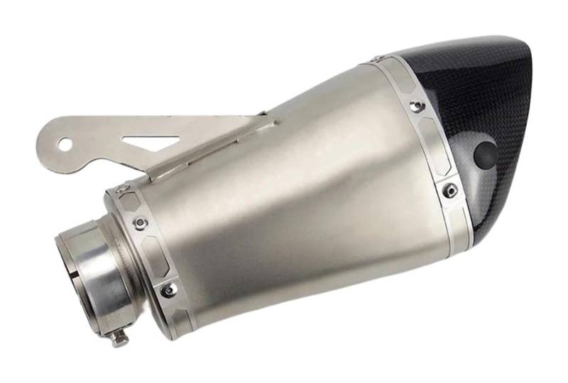Motorrad Auspuff Mittleres Für B&MW S1000R 2010-2016 S1000RR 2015-2017 Motorradauspuff 60mm 65mm Schalldämpfer Slip On Motorrad Endschalldämpfer(65mm) von NIKISO