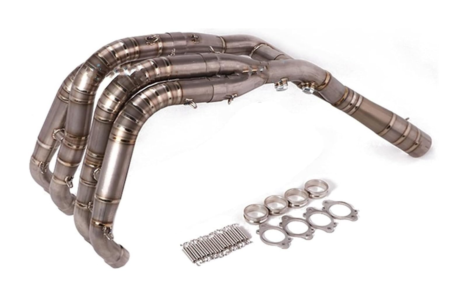 Motorrad Auspuff Mittleres Für B&MW S1000RR 2020 2019 Titanlegierung Slip On Motorrad Auspuffrohr Escape Front Mid Link Pipe Schalldämpfer Komplettsystem(2) von NIKISO