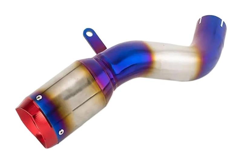 Motorrad Auspuff Mittleres Für CBR 1000RR 2017-2019 Slip-on Motorrad Auspuff Flucht Schalldämpfer Link Rohr Zubehör Motorrad Endschalldämpfer(Blau) von NIKISO