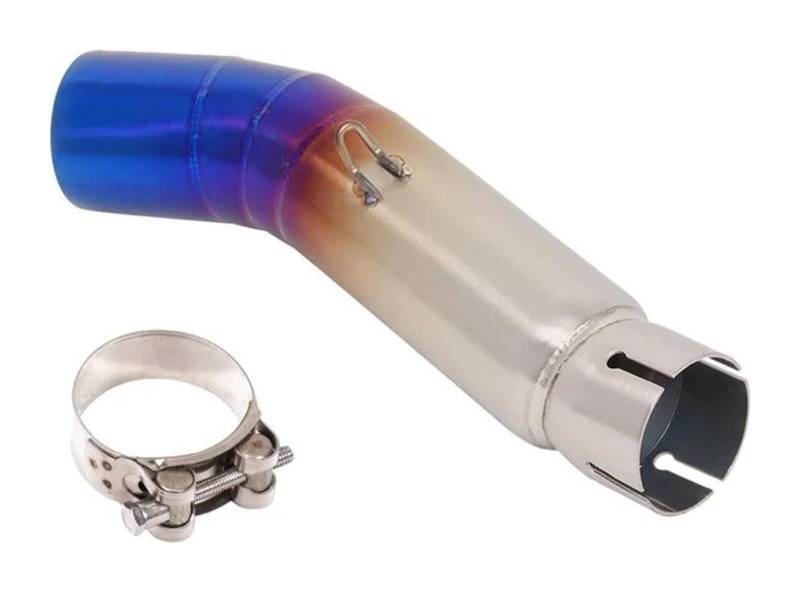 Motorrad Auspuff Mittleres Für CBR500 CBR500R CB500X CB500F 2013-2019 Motorrad Auspuff Flucht Schalldämpfer Mittleren Link Rohr Slip-On(Blau) von NIKISO