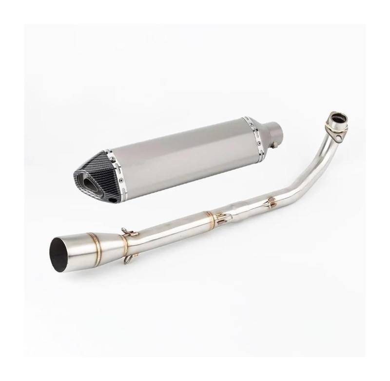 Motorrad Auspuff Mittleres Für Cross Für Cub110 CC110 2018-2023 Motorradauspuff Flucht Komplettsysteme Modifizieren Frontrohr Schalldämpfer(2) von NIKISO