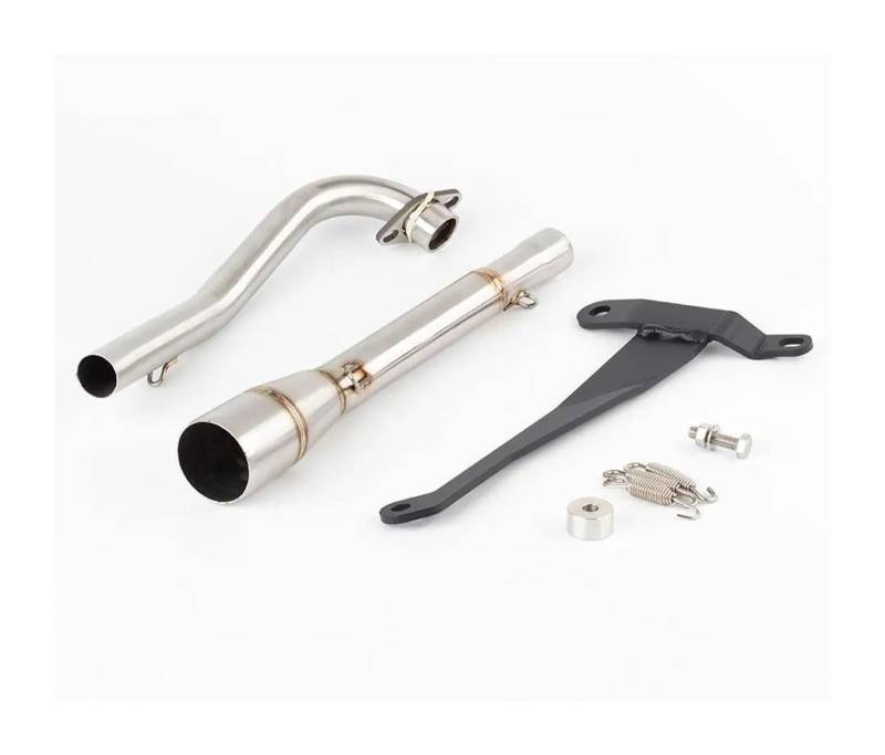 Motorrad Auspuff Mittleres Für Cross Für Cub110 CC110 2018-2023 Motorradauspuff Flucht Komplettsysteme Modifizieren Frontrohr Schalldämpfer(5) von NIKISO