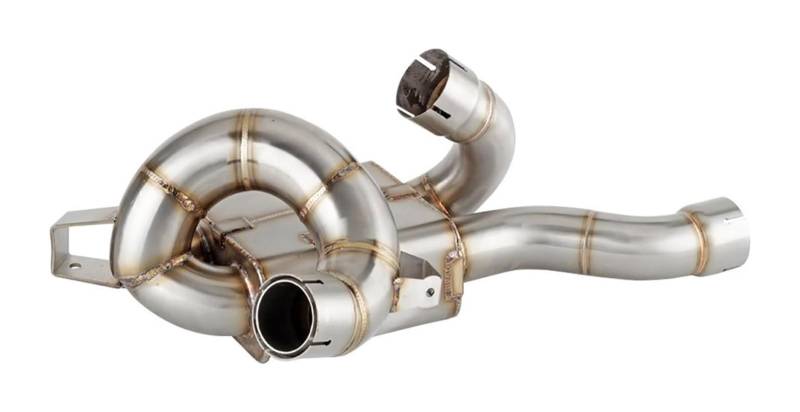 Motorrad Auspuff Mittleres Für D&UCATI Für Multistrada V4 1100 V4S 2021 2022 2023 Motorrad Auspuff Link Rohr Katalysator Löschen Rohr Flucht Rohr von NIKISO