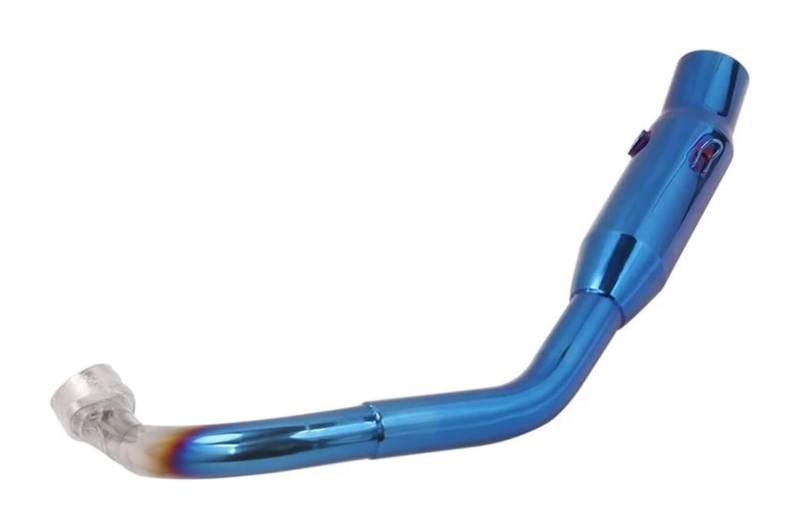 Motorrad Auspuff Mittleres Für FO&RZA 300 350 NSS350 2018-2021 Slip On Motorrad Auspuff Flucht Front Link Rohr 51mm Schalldämpfer(Blau) von NIKISO