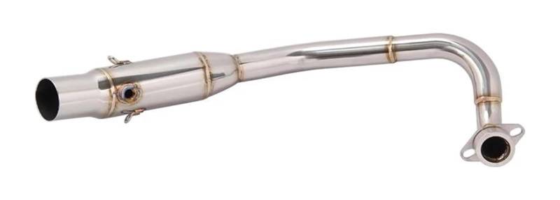 Motorrad Auspuff Mittleres Für FO&RZA 300 350 NSS350 2018-2021 Slip On Motorrad Auspuff Flucht Front Link Rohr 51mm Schalldämpfer(Silber) von NIKISO