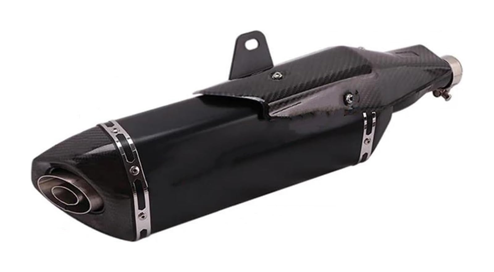 Motorrad Auspuff Mittleres Für FO&RZA NSS 750 Für FO&RZA 750 NSS750 Slip On Motorradauspuff Escape Modifizierter Mid Link Pipe Schalldämpfer(Schwarz) von NIKISO