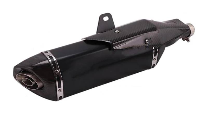 Motorrad Auspuff Mittleres Für FO&RZA NSS 750 Für FO&RZA 750 NSS750 Slip On Motorradauspuff Escape Modifizierter Mid Link Pipe Schalldämpfer(Schwarz) von NIKISO