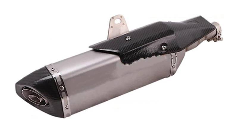 Motorrad Auspuff Mittleres Für FO&RZA NSS 750 Für FO&RZA 750 NSS750 Slip On Motorradauspuff Escape Modifizierter Mid Link Pipe Schalldämpfer(Silber) von NIKISO