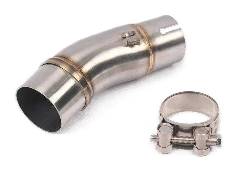Motorrad Auspuff Mittleres Für Kawa&saki Für Ninja 400 EX400 Z400 2017-2023 Motorrad Auspuff Flucht Rohr Schalldämpfer System Mid Link Rohr 51MM(Silber) von NIKISO