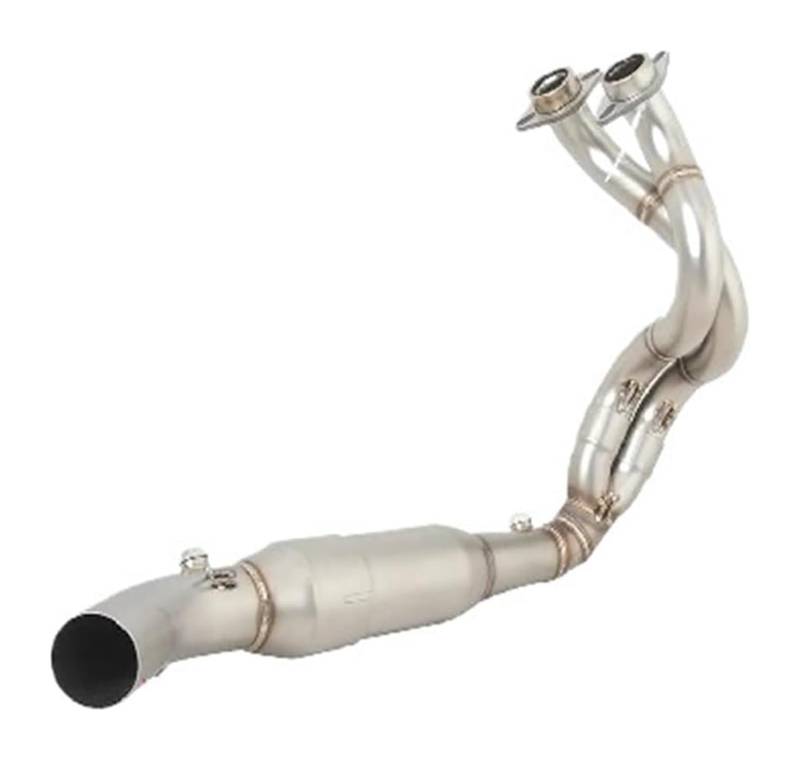 Motorrad Auspuff Mittleres Für Kawa&saki Für Ninja 650 Z650 2023 2024 Motorrad Auspuff Flucht System Slip Auf 51mm Schalldämpfer Vorne Link Rohr von NIKISO