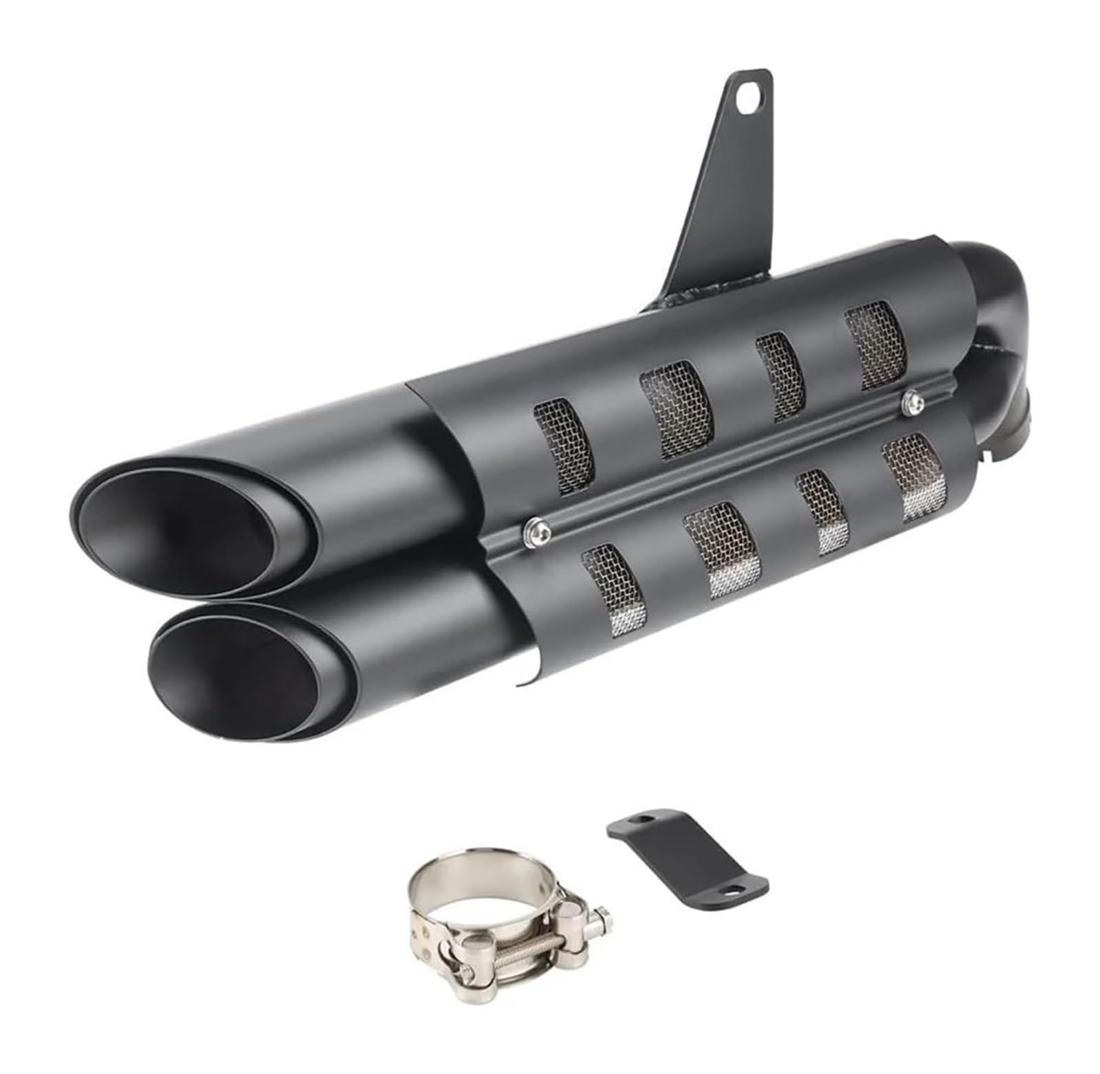 Motorrad Auspuff Mittleres Für Rebel CMX 300 CMX 500 2017-2023 Motorrad Auspuff Endschalldämpfer Motorrad Auspuff Slip-on Schalldämpfer Rohr Rohr(Double Pipe) von NIKISO