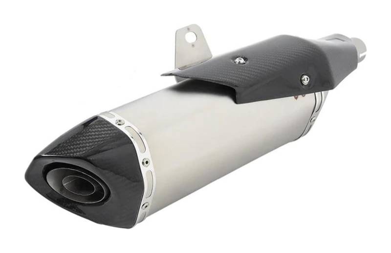 Motorrad Auspuff Mittleres Für X-ADV 750 X-ADV 750 ADV 750 2018-2024 Motorrad Auspuff Endschalldämpfer Motorrad Escape Modify Midlink Rohr Schalldämpfer Slip On(Silber) von NIKISO