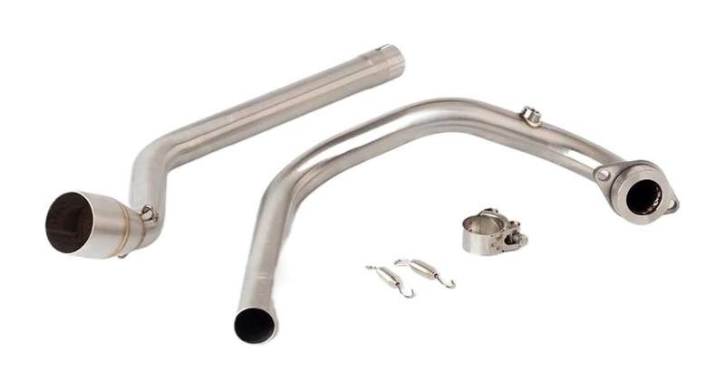 Motorrad Auspuff Mittleres Für Y&amaha FZ250 FZS250 FZS FZ Für Fazer 250 Motorradauspuffkrümmer Verbindungsrohr Modifizierter Schalldämpfer 51mm Vorne Mitte(Silber) von NIKISO
