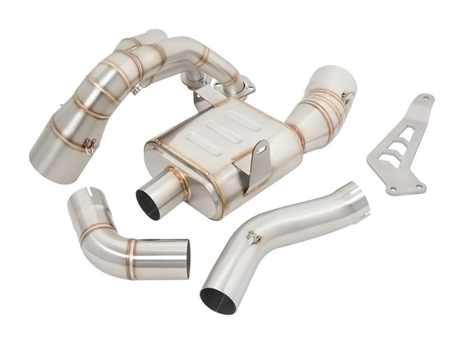 Motorrad Auspuff Mittleres Für Y&amaha Für MT-09 FZ-09 XSR900 2021-2023 Motorrad-Auspuff-Fluchtsysteme Modifizieren Sie Das Vordere Verbindungsrohr Mit Dem Katalysator-Slip-On(Without Catalyst) von NIKISO