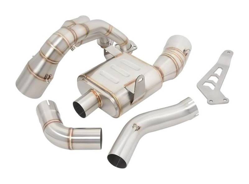 Motorrad Auspuff Mittleres Für Y&amaha Für MT-09 FZ-09 XSR900 2021-2023 Motorrad-Auspuff-Fluchtsysteme Modifizieren Sie Das Vordere Verbindungsrohr Mit Dem Katalysator-Slip-On(Without Catalyst) von NIKISO