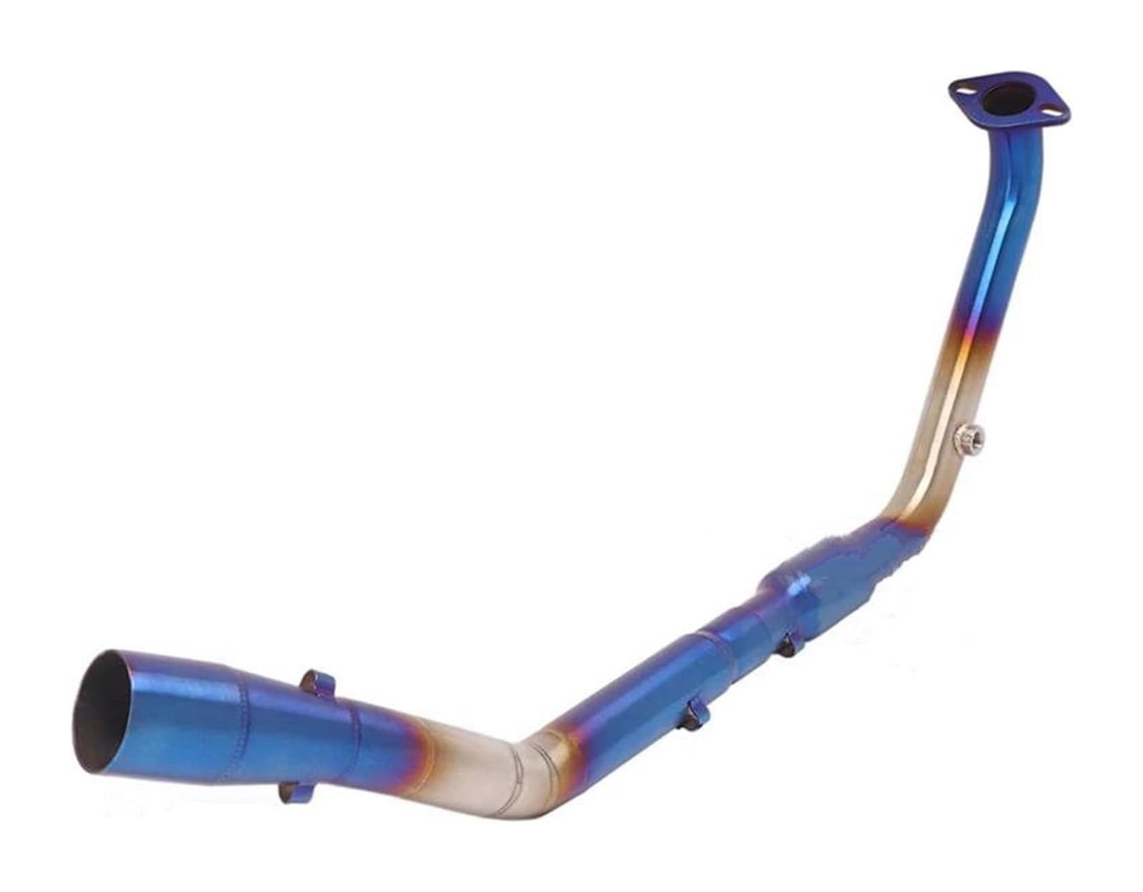 Motorrad Auspuff Mittleres Für Y&amaha MT15 YZF R15 V3 MT125 2020 2021 Motorradauspuff Endschalldämpfer Motorrad Escape Modified Schalldämpfer Vorderes Mittelverbindungsrohr(Blau) von NIKISO