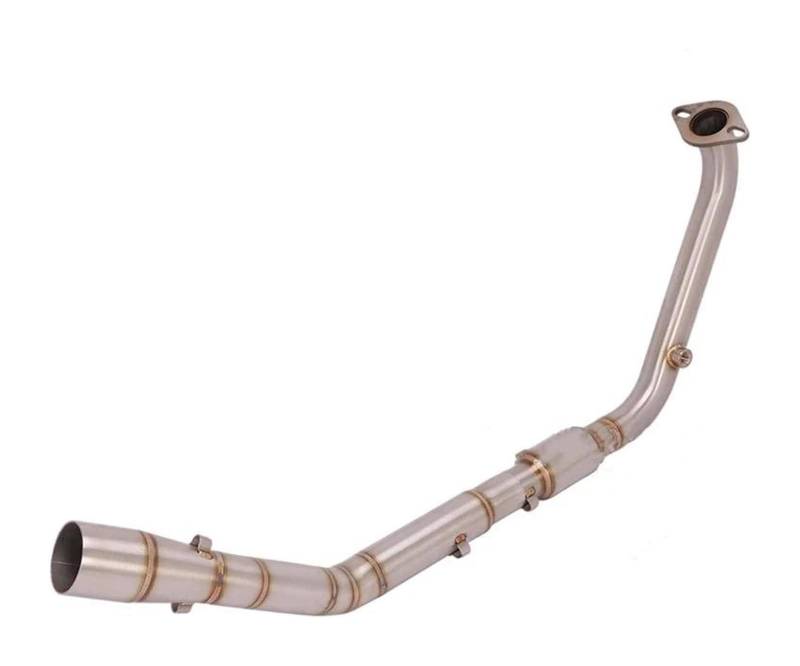 Motorrad Auspuff Mittleres Für Y&amaha MT15 YZF R15 V3 MT125 2020 2021 Motorradauspuff Endschalldämpfer Motorrad Escape Modified Schalldämpfer Vorderes Mittelverbindungsrohr(Silber) von NIKISO