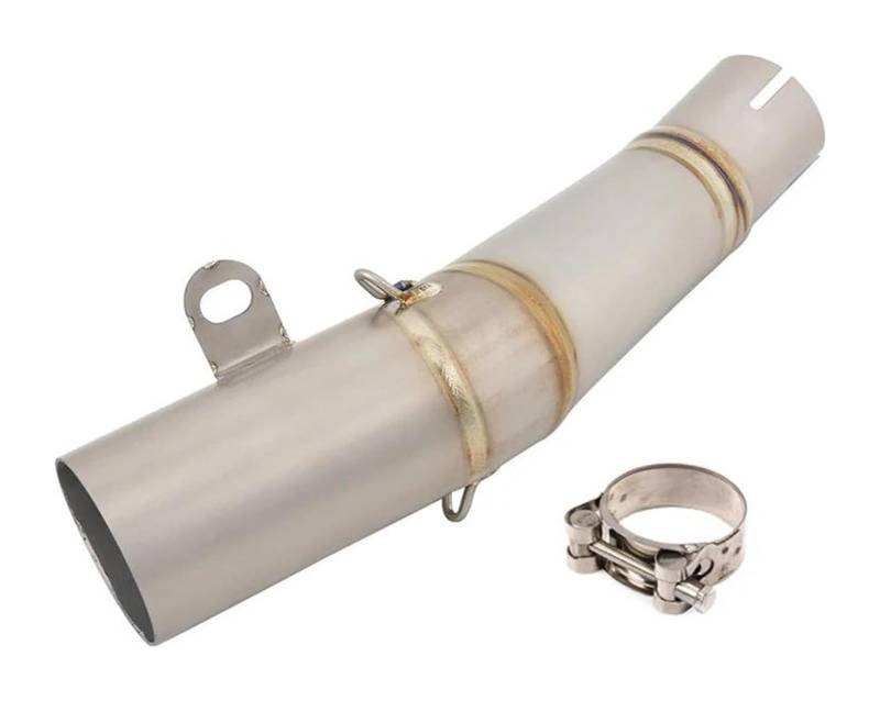 Motorrad Auspuff Mittleres Für Y&amaha YZF R6 R 6 2006-2023 Motorrad-Auspuff-Fluchtsystem Modifizieren Sie Das Mittlere Verbindungsrohr 60mm Schalldämpfer Slip On(Titanium Alloy) von NIKISO