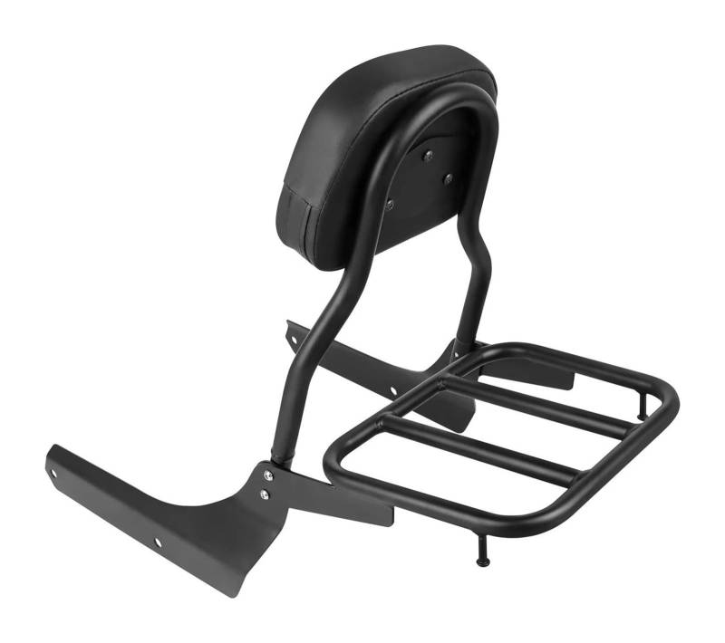 Motorrad Heckgepäck Für Shadow ACE VT400 Für Aero VT750 VT 400 VT 750 C2 RC44 2006-2013 Motorrad Hinten Abnehmbare Rückenlehne Sissy Bar Gepäck Rack Pad Hinten(Schwarz) von NIKISO
