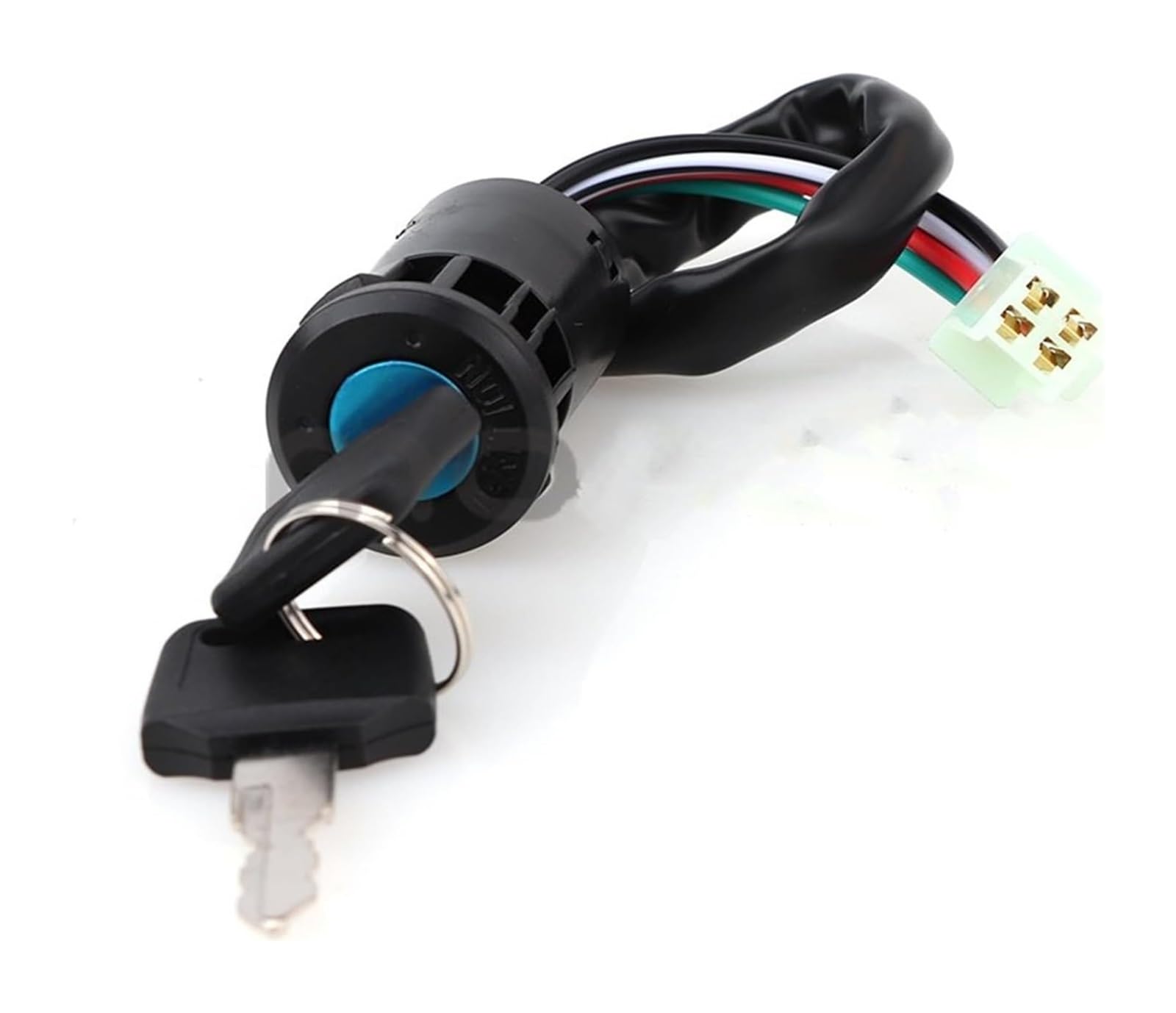Zündschloss Für ATV Zubehör Starten Schalter Türschlösser DREI Plug-ins Motorrad Zündschlüssel Mit Draht(Plug-in 1) von NIKISO