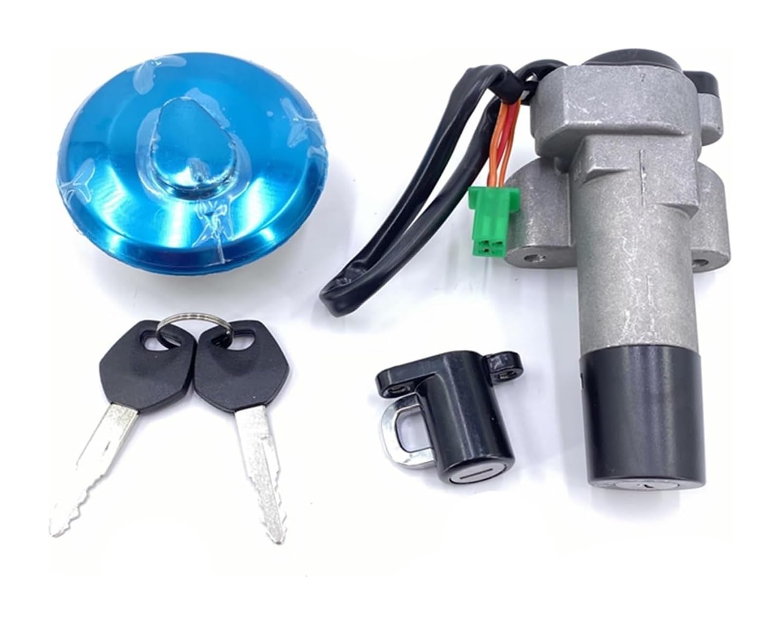 Zündschloss Für Haojue GN125 Für GN125H Für GN125F HJ150 HJ125-8-8E 4-6-Draht-Tankdeckel-Abdeckung Schlösser Motorrad-Zündschlüssel(B) von NIKISO