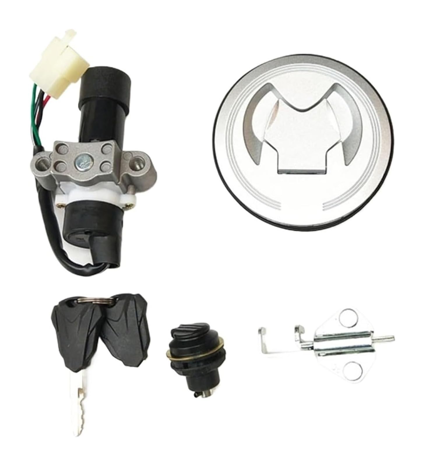 Zündschloss Für Loncin LX150-62 LX125-63 JL125-58 K5 Tankdeckel Hauptschloss Seitendeckel Schalter Sitzschloss Motorrad Zündschlüssel(A Set) von NIKISO