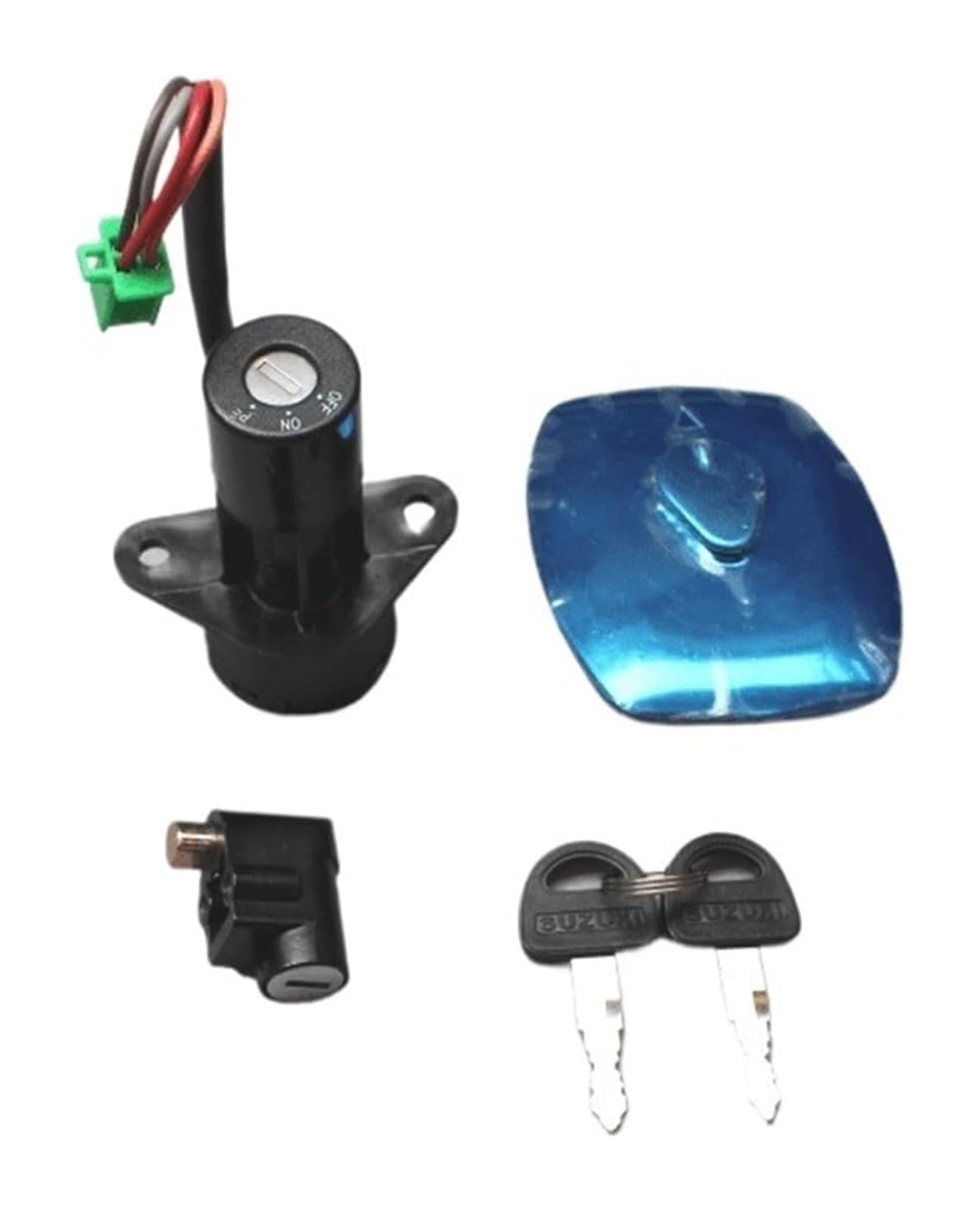 Zündschloss Für Suz&uki 4Draht 6 Draht Tankdeckel Abdeckung Schlösser Motorrad Zündschlüssel Set(4 Wires) von NIKISO