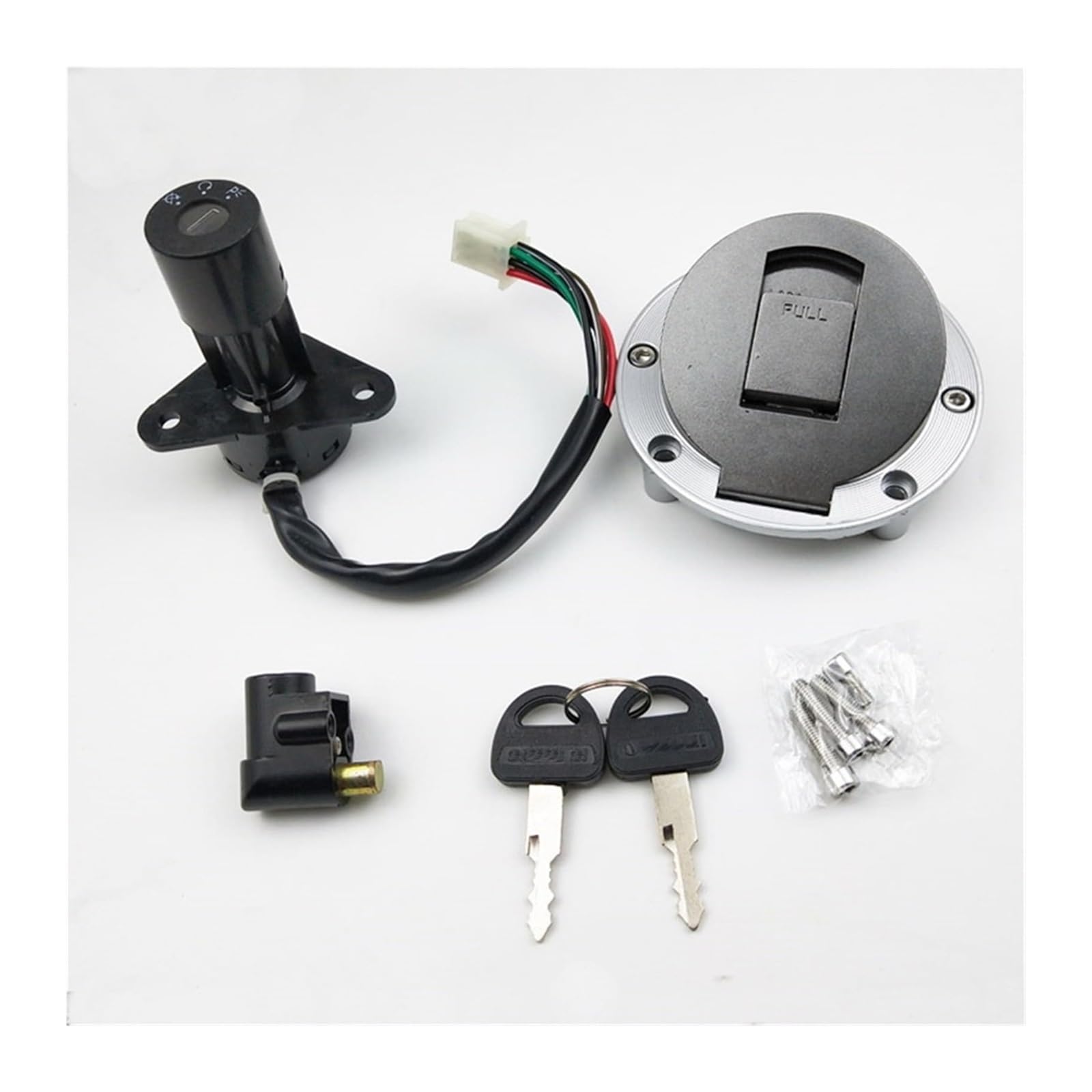 Zündschloss Für Suz&uki 4Draht 6 Draht Tankdeckel Abdeckung Schlösser Motorrad Zündschlüssel Set(A 6 Wires) von NIKISO