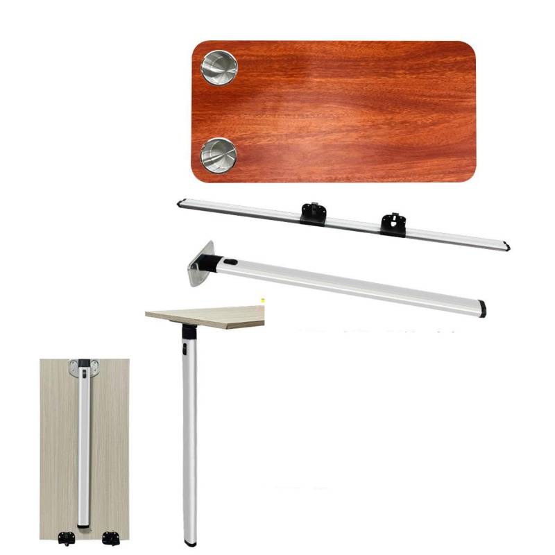 RV-Klapptischbein mit Gleitschiene für Wohnmobile, Wohnwagen, Reisen, Tragbar Verstellbare Tischhalterung aus Verdickter Aluminiumlegierung, C Table Top+Folding Table Legs+100cm Cross Bar von NIKSHI