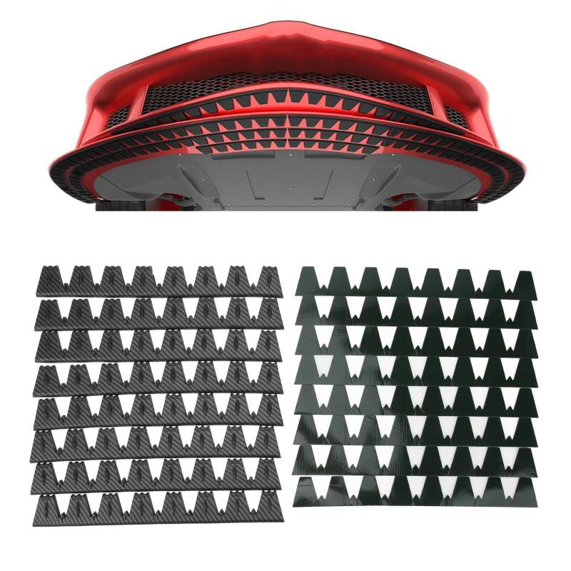 8 Pcs Vordere Stoßfänger Kratzer, Stoßfänger Scrape Guard Skid Plate, Universelle Bohrinstallation Zum Schutz der Vorderen Stoßfängerlippe (Kohlefaser) von NINESHE