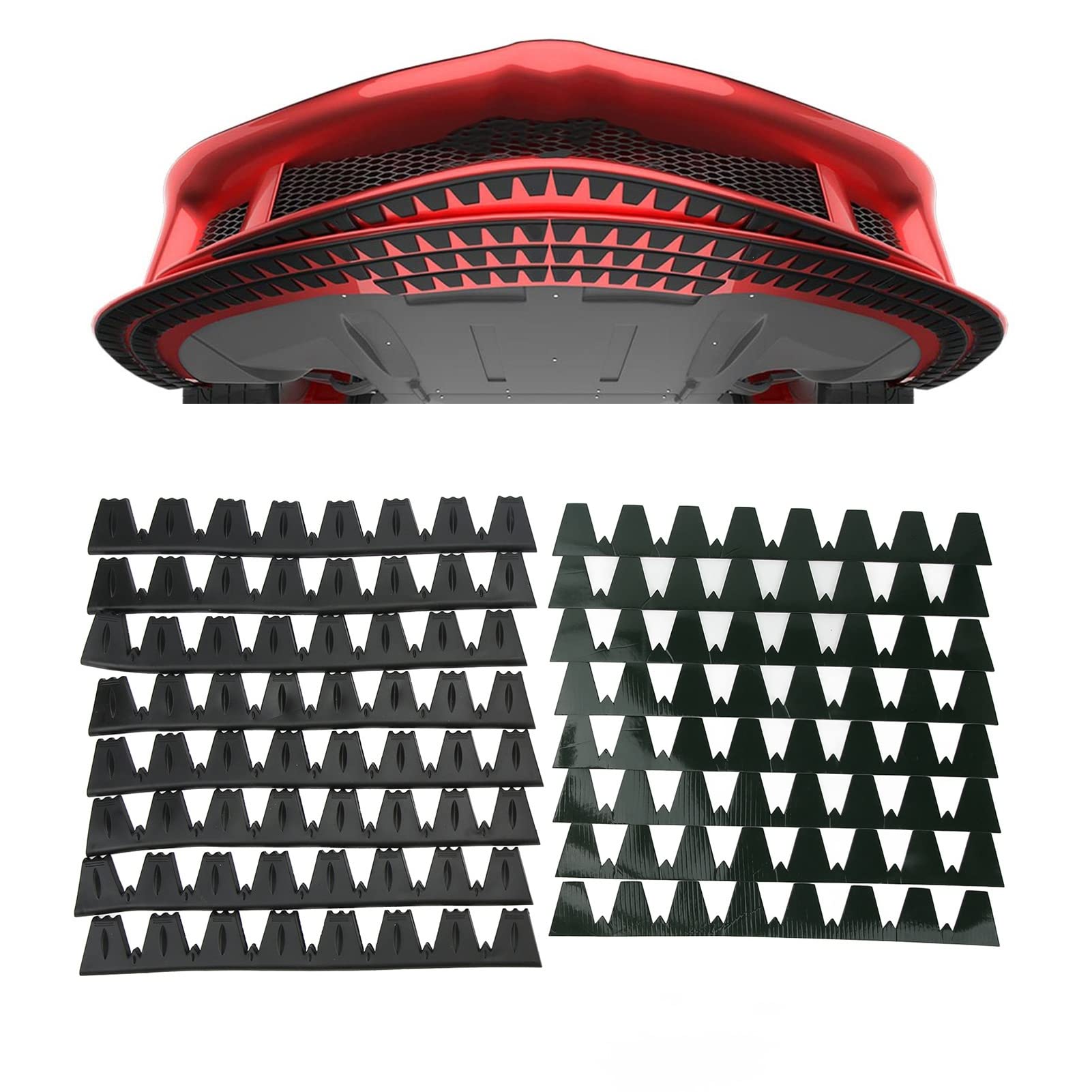 8 Pcs Vordere Stoßfänger Kratzer, Stoßfänger Scrape Guard Skid Plate, Universelle Bohrinstallation Zum Schutz der Vorderen Stoßfängerlippe (Schwarz) von NINESHE