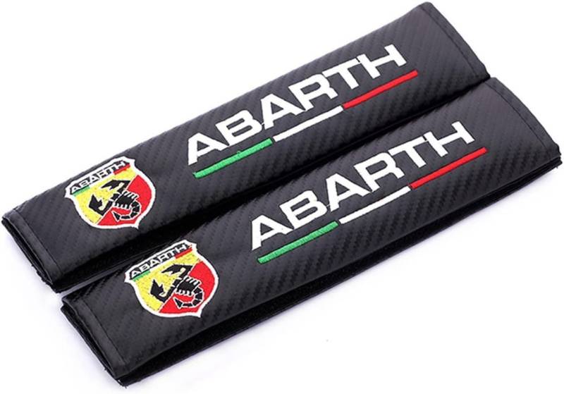 2 Stück Auto Sicherheitsgurt Abdeckung Polster für Abarth, Schulter Gurtpolster Kissen Auto Gurtschutz Polster Gurt Schulter von NINIS