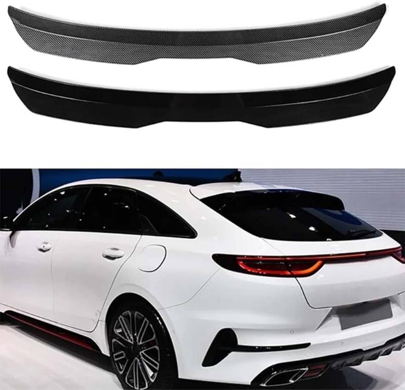Auto Heckspoiler Flügel für KIA Proceed 2019-2023, Kohlefasermaterial Dach Heckflügel Spoiler Performance Tuning Lippe Wing Dekoration Zubehör,B Carbon Fiber Look von NINQ