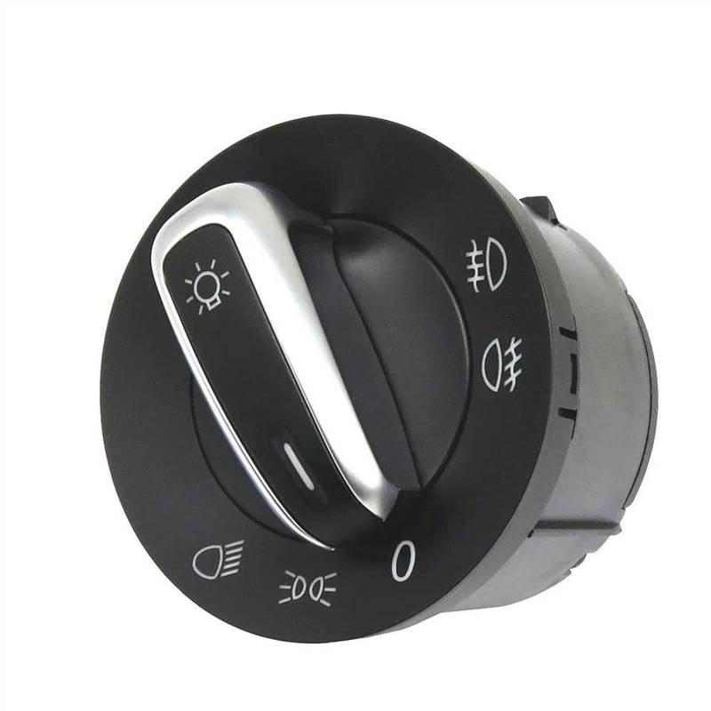 Hauptlichtschalter Scheinwerfer Kompatibel Mit VW Für Amarok Für Caddy III 2005–2014 2015 2016 Auto-Frontlampen-Scheinwerfer-Steuerschalter-Taste Nebelscheinwerfer-Steuerschalterknopf 5ND941431A von NIONGYN