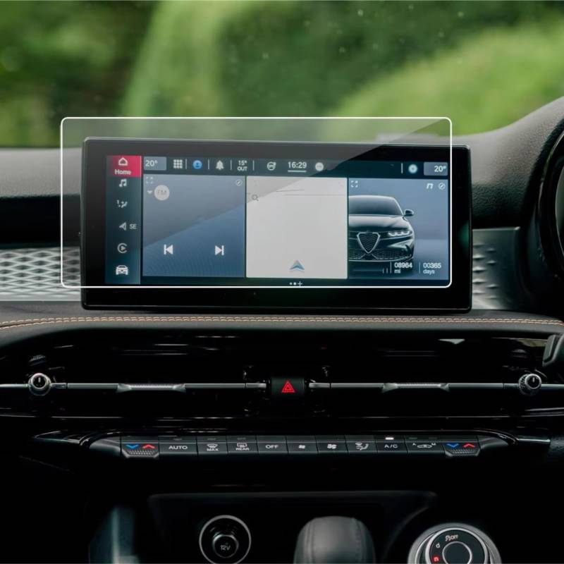NIONGYN Kompatibel Mit Alfa Für Romeo Für Tonale 2023 PET-Displayschutzfolie Auto 10,25 Zoll GPS-Navigation Displayschutzfolie 2 Stück Türscharnier-Stoppgurt von NIONGYN