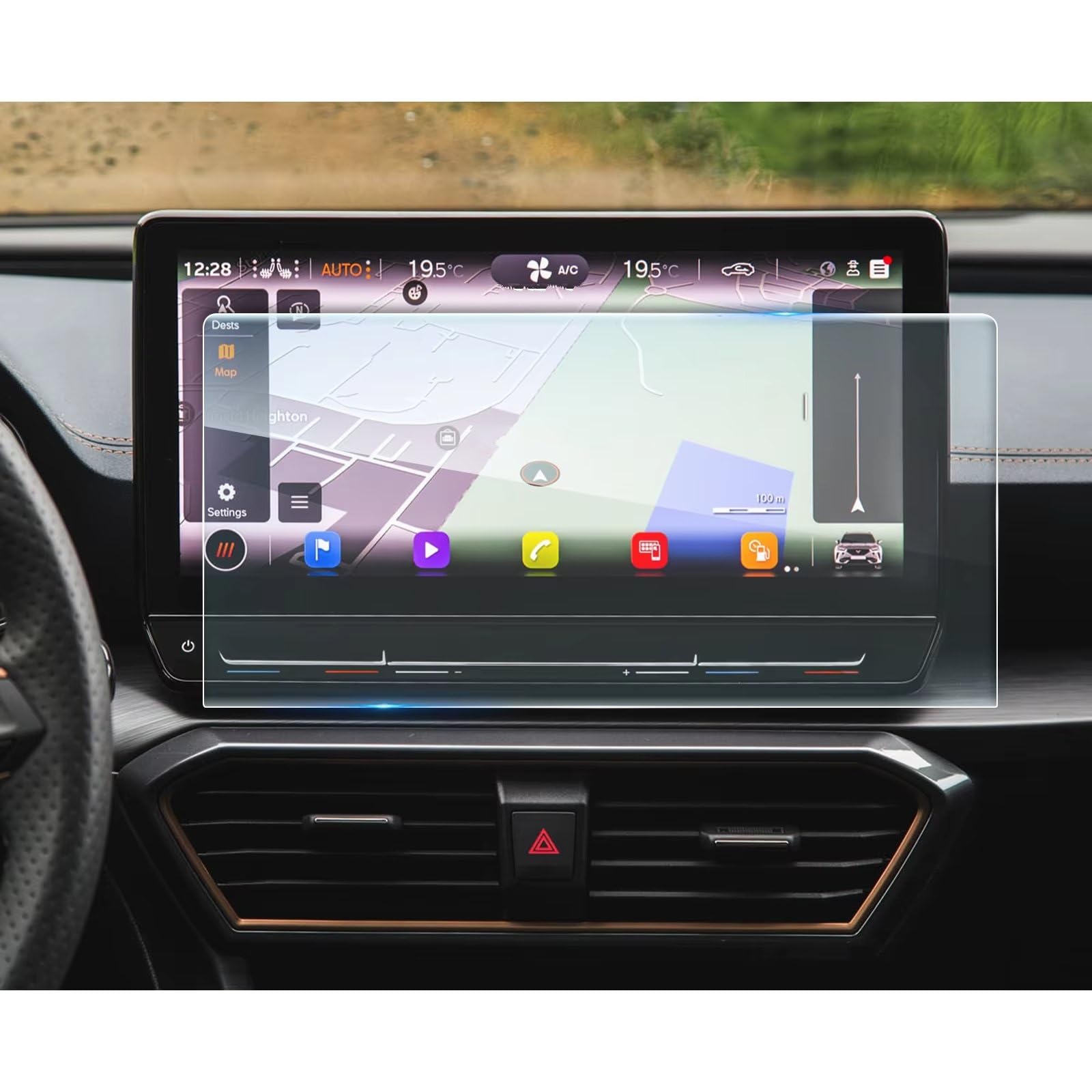 NIONGYN Kompatibel Mit C&upra Für Formentor 2021, Autozubehör, 12-Zoll-Auto-GPS-Navigationsdisplay, PET-Displayschutzfolie Türscharnier-Stoppgurt NIONGYN Kompatibel Mit C&upra Für Formentor 2021, Autozubehör, 12-Zoll-Auto-GPS-Navigationsdisplay, PET-Displayschutzfolie Türscharnier-Stoppgurt von NIONGYN