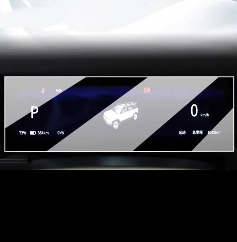 NIONGYN Kompatibel Mit Chery Für Aiqar Eq3 Für Icar 03 2023 2024 Auto GPS-Navigation Schutzfolie LCD-Bildschirm Gehärtetes Glas Schutzfolie Türscharnier-Stoppgurt(Dashboard) von NIONGYN