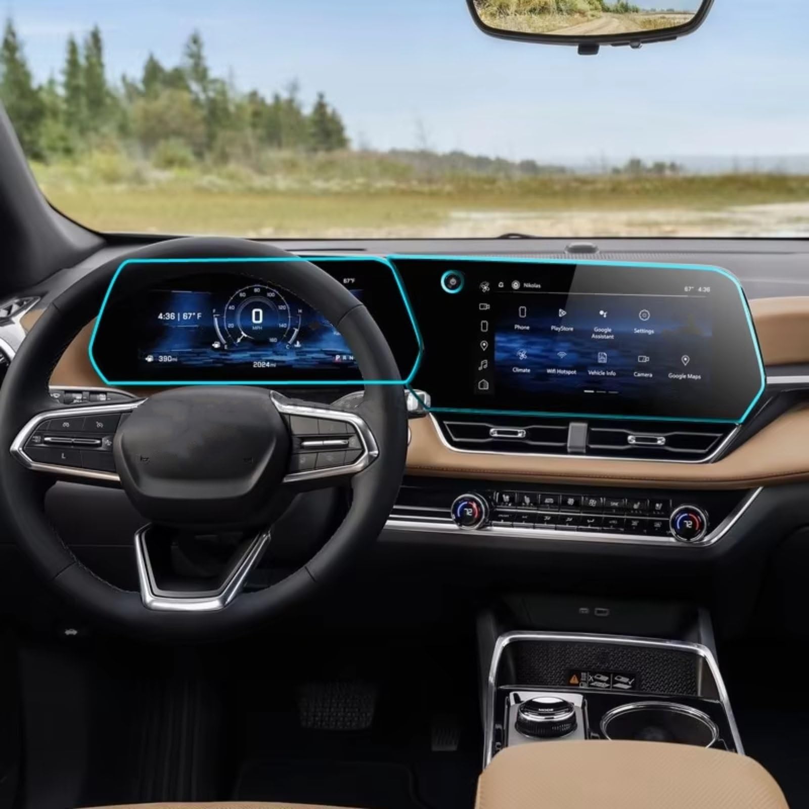NIONGYN Kompatibel Mit Chevrolet Für Equinox 2024, TPU-Displayschutzfolie, Auto-Infotainment-Bildschirm, Navigationsschutz, Armaturenbrett-Zubehörfolie Türscharnier-Stoppgurt NIONGYN Kompatibel Mit Chevrolet Für Equinox 2024, TPU-Displayschutzfolie, Auto-Infotainment-Bildschirm, Navigationsschutz, Armaturenbrett-Zubehörfolie Türscharnier-Stoppgurt von NIONGYN