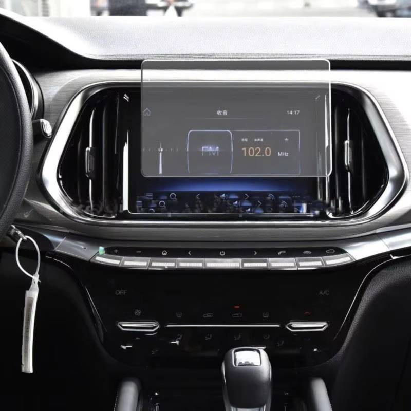 NIONGYN Kompatibel Mit Jetour Für X90 Auto 9 Zoll Auto Infotainment GPS Navigation Display Displayschutzfolie Aus Gehärtetem Glas Türscharnier-Stoppgurt von NIONGYN