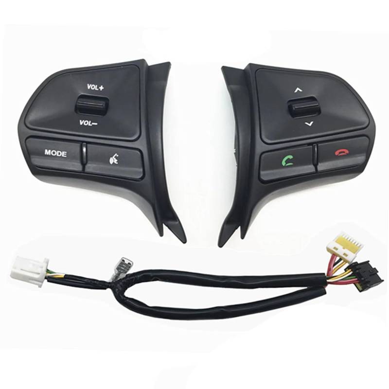 NIONGYN Kompatibel Mit K&ia Für K2 2011 2012 2013 2014 Auto Cruise Audio Telefon Lautstärkeschalter Auto Multifunktions-Lenkradtaste Autozubehör Autoinnenraum von NIONGYN