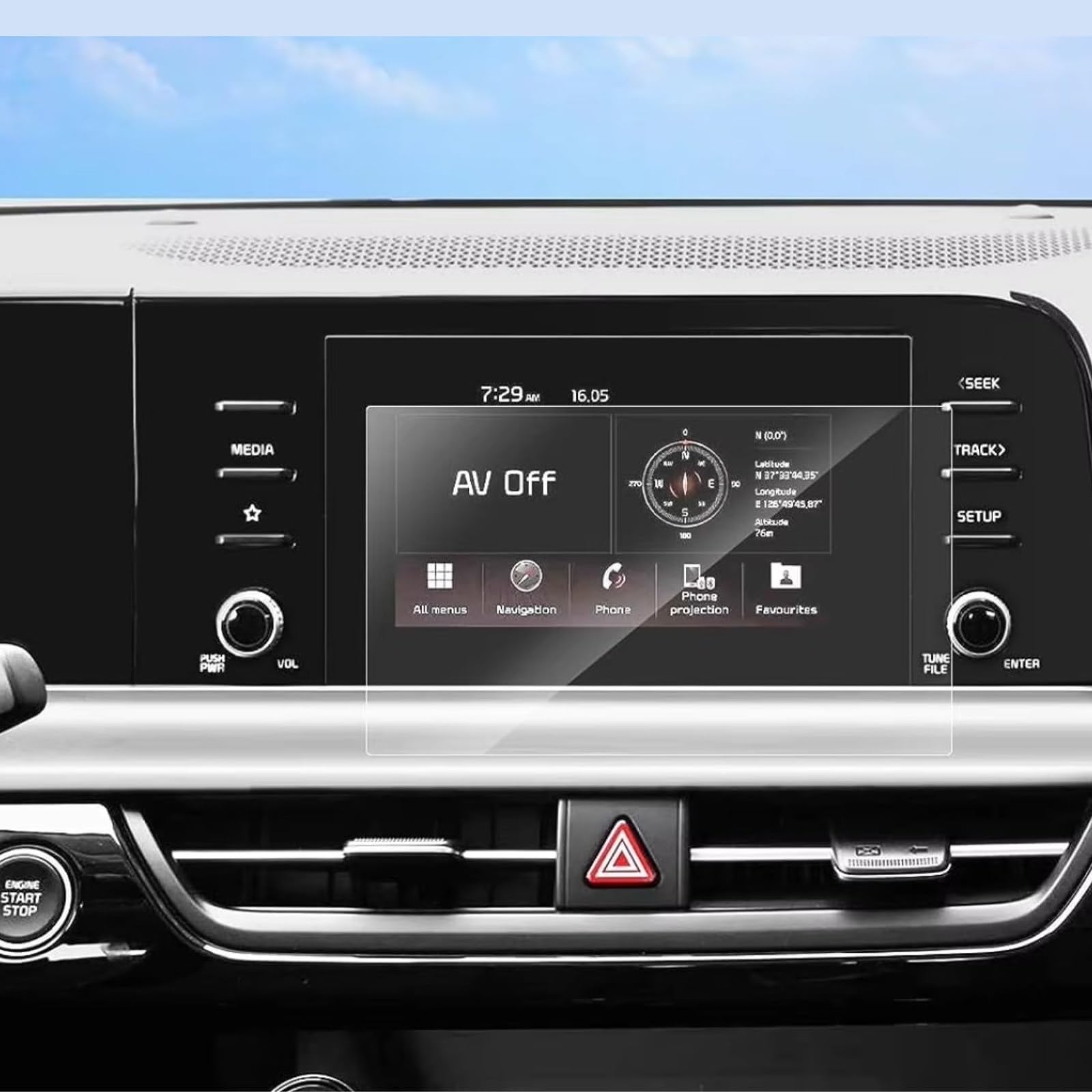 NIONGYN Kompatibel Mit K&ia Für Seltos 2021 2022 2023 2024 8 Zoll Auto-GPS-Navigation AntiFingerprint Gehärtetes Glas Displayschutzfolie Türscharnier-Stoppgurt NIONGYN Kompatibel Mit K&ia Für Seltos 2021 2022 2023 2024 8 Zoll Auto-GPS-Navigation AntiFingerprint Gehärtetes Glas Displayschutzfolie Türscharnier-Stoppgurt von NIONGYN