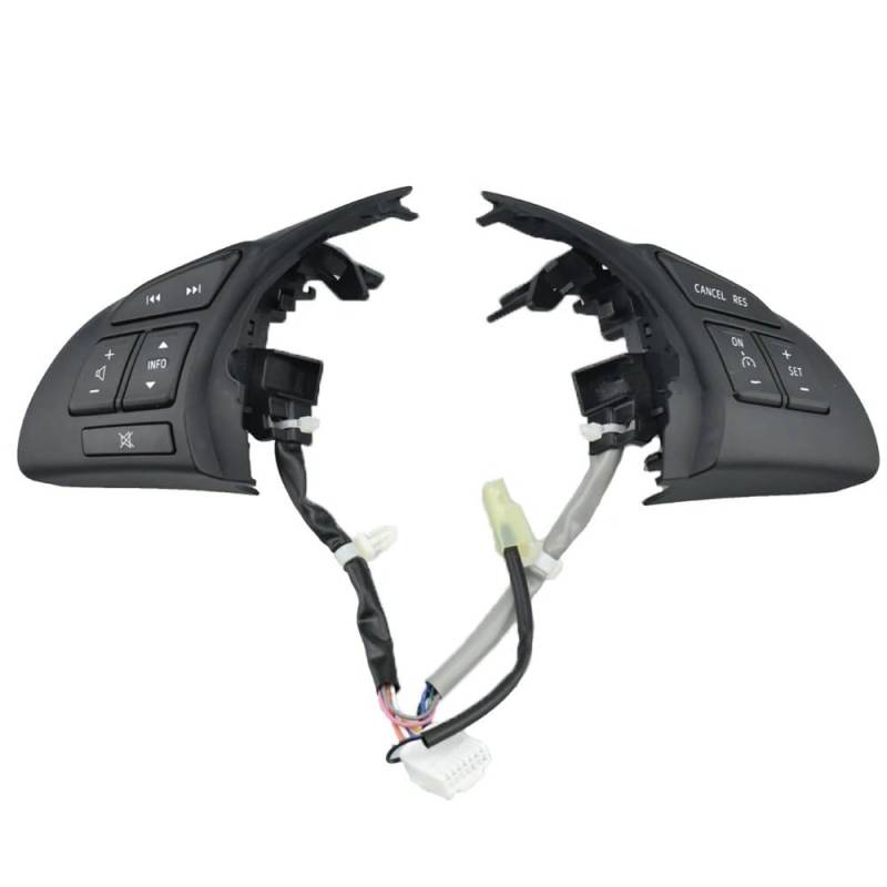 NIONGYN Kompatibel Mit Mazda Für Cx-4 2016 Für Cx-5 2013 2014 2015 Lenkradtasten Schwarze Multifunktions-Lenkrad-Audio-Keyster Autoinnenraum von NIONGYN