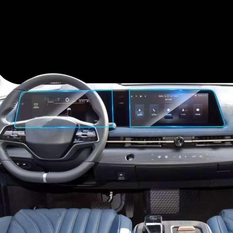 NIONGYN Kompatibel Mit Nissan Für Ariya 2021 2022 2023, Auto-Infotainment-GPS-Navigationsfolie, LCD-Bildschirm, Instrumenten-Armaturenbrett, PET-Schutzfolie Türscharnier-Stoppgurt von NIONGYN