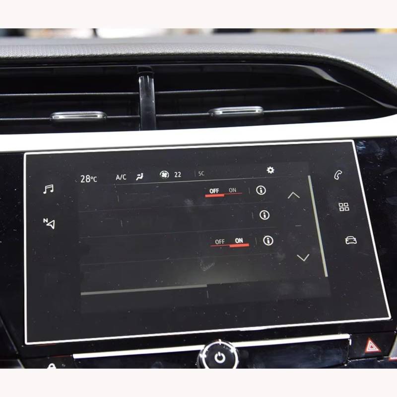 NIONGYN Kompatibel Mit Opel Für Corsa F 2020 2021 2022 7 Zoll Auto Infotainment Navigation Kratzfeste Displayschutzfolie Aus Gehärtetem Glas Türscharnier-Stoppgurt von NIONGYN