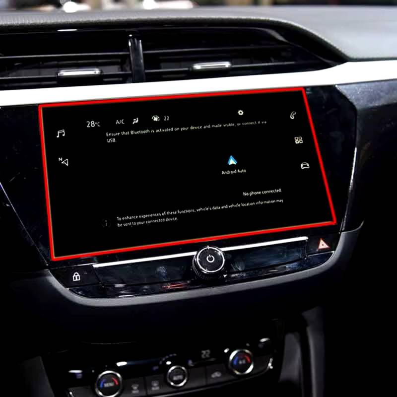 NIONGYN Kompatibel Mit Opel Für Corsa GS Line 2020 2021 7 Zoll Auto Infotainment GPS Navigation Displayschutzfolie Aus Gehärtetem Glas Türscharnier-Stoppgurt von NIONGYN