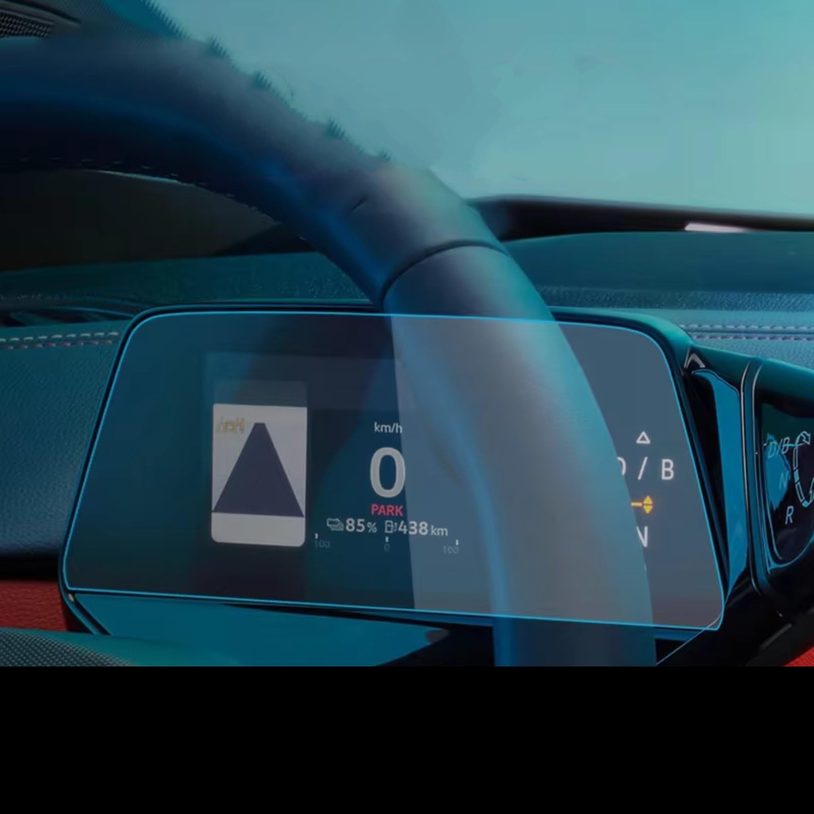 NIONGYN Kompatibel Mit VW Für ID4 2022, Autozubehör, Displayschutzfolie, 12-Zoll-GPS-Navigation Und 5,3-Zoll-Armaturenbrett Aus Gehärtetem Glas Türscharnier-Stoppgurt(Instrument) von NIONGYN