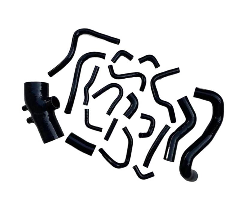 NIONGYN Motoren Kühlerschlauch Kompatibel Mit Nissan Für Frontier Für Xterra V6 3.3L VG33E ZN2031FAD ZN6451WAD Kühlmittelkühler Heizung Wasserschlauch Lufteinlass Gasrohr 215014S100(Black) von NIONGYN