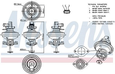 Nissens AGR-Ventil [Hersteller-Nr. 98208] für BMW, Mini, Toyota von NISSENS