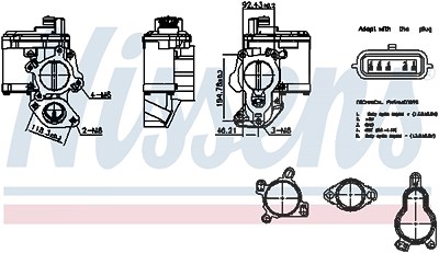 Nissens AGR-Ventil [Hersteller-Nr. 98265] für Nissan, Renault von NISSENS